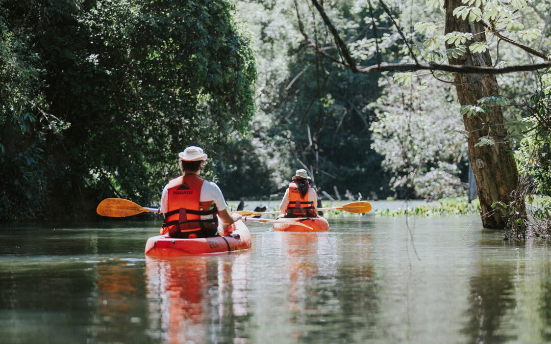 Kayak adventure on the Parana River