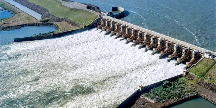 represa yacireta desde los aires