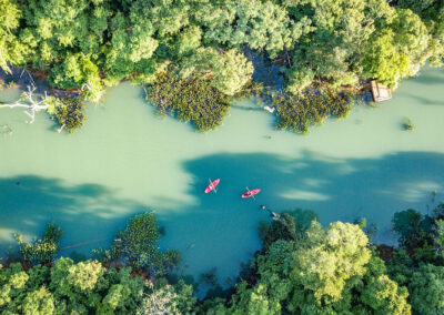 Vista aérea del Río en Corrientes